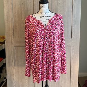 Ann Taylor  X-Large blouse with folded sleeves